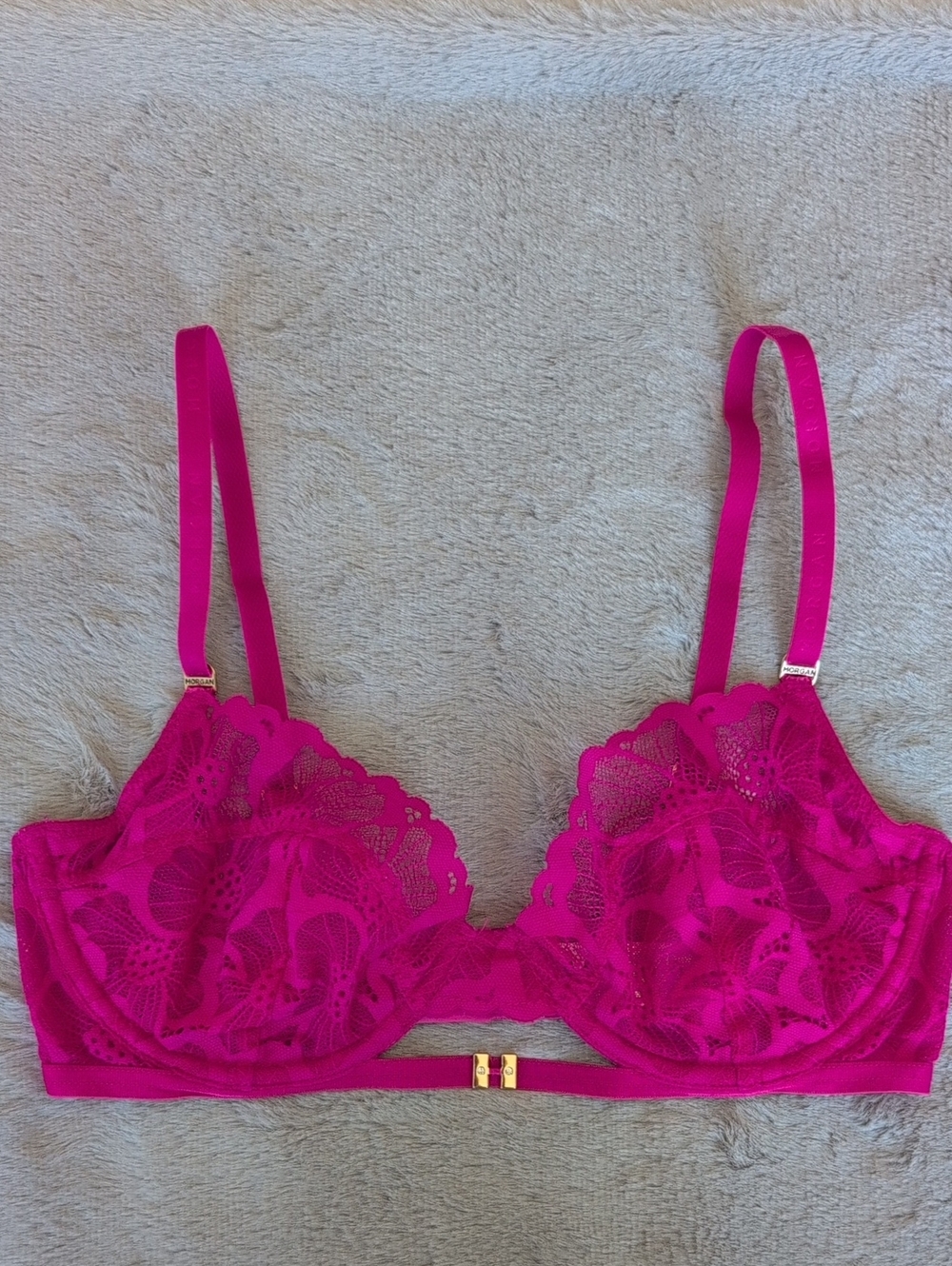 Morgan de Toi Fusia Pink Lace Underwire Bra